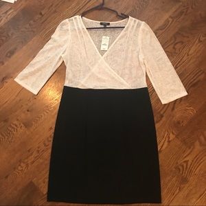 Express black and white lace dress. Size Large NWT